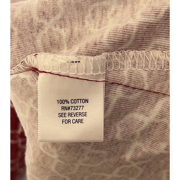 Croft & Barrow Square Neck Geometric Short Sleeve Top Womens Size XL Red White - Picture 4 of 7